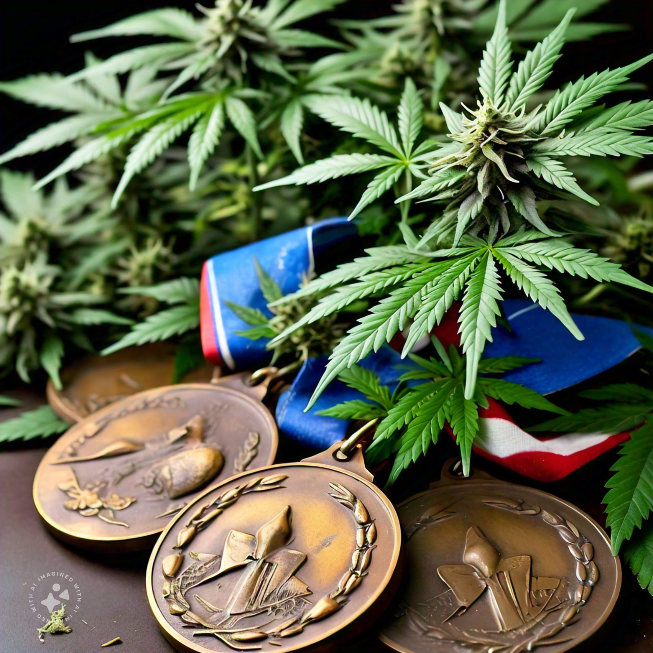 Bronze Cannabis Medal generated by Meta AI!